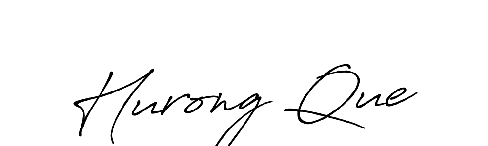 Create a beautiful signature design for name Hurong Que. With this signature (Antro_Vectra_Bolder) fonts, you can make a handwritten signature for free. Hurong Que signature style 7 images and pictures png