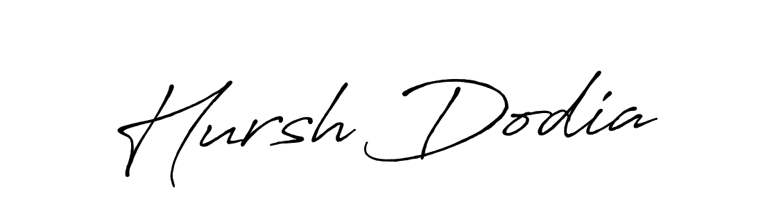 This is the best signature style for the Hursh Dodia name. Also you like these signature font (Antro_Vectra_Bolder). Mix name signature. Hursh Dodia signature style 7 images and pictures png