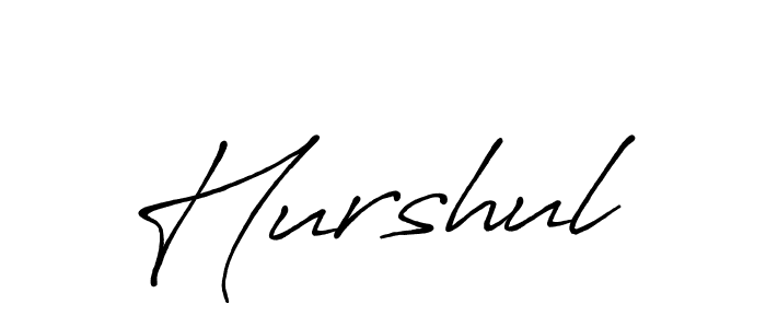 Create a beautiful signature design for name Hurshul. With this signature (Antro_Vectra_Bolder) fonts, you can make a handwritten signature for free. Hurshul signature style 7 images and pictures png