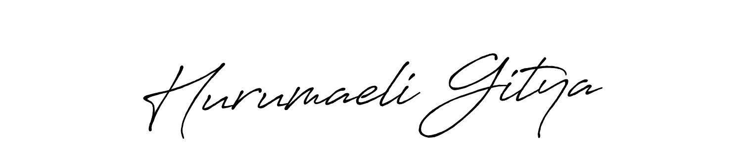 Design your own signature with our free online signature maker. With this signature software, you can create a handwritten (Antro_Vectra_Bolder) signature for name Hurumaeli Gitya. Hurumaeli Gitya signature style 7 images and pictures png