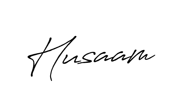 Create a beautiful signature design for name Husaam. With this signature (Antro_Vectra_Bolder) fonts, you can make a handwritten signature for free. Husaam signature style 7 images and pictures png