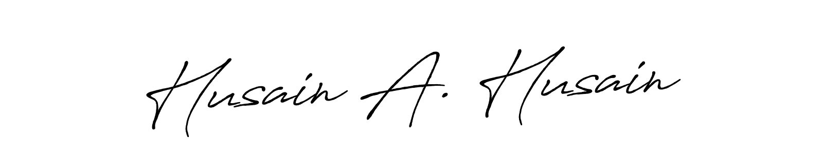 The best way (Antro_Vectra_Bolder) to make a short signature is to pick only two or three words in your name. The name Husain A. Husain include a total of six letters. For converting this name. Husain A. Husain signature style 7 images and pictures png