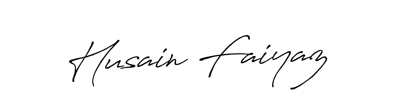 Create a beautiful signature design for name Husain Faiyaz. With this signature (Antro_Vectra_Bolder) fonts, you can make a handwritten signature for free. Husain Faiyaz signature style 7 images and pictures png