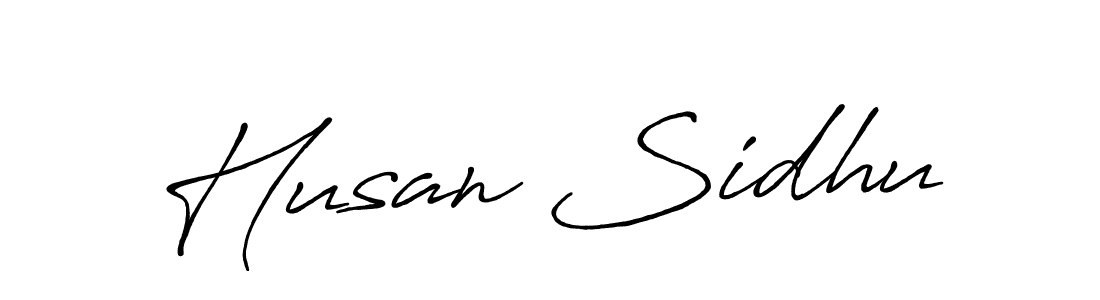 Make a beautiful signature design for name Husan Sidhu. With this signature (Antro_Vectra_Bolder) style, you can create a handwritten signature for free. Husan Sidhu signature style 7 images and pictures png