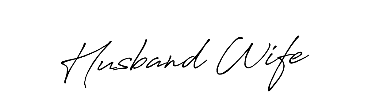 You should practise on your own different ways (Antro_Vectra_Bolder) to write your name (Husband Wife) in signature. don't let someone else do it for you. Husband Wife signature style 7 images and pictures png