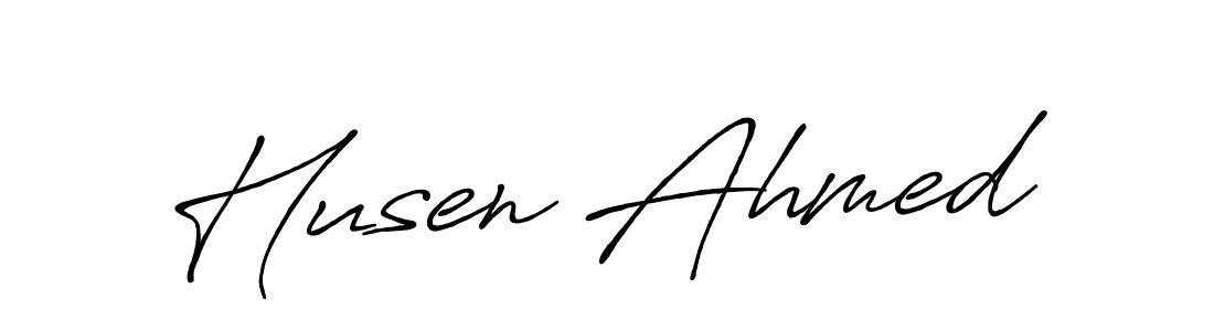It looks lik you need a new signature style for name Husen Ahmed. Design unique handwritten (Antro_Vectra_Bolder) signature with our free signature maker in just a few clicks. Husen Ahmed signature style 7 images and pictures png