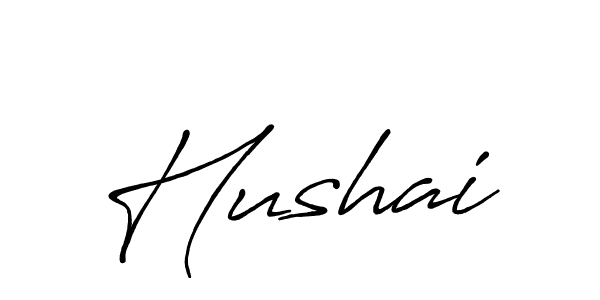 How to make Hushai name signature. Use Antro_Vectra_Bolder style for creating short signs online. This is the latest handwritten sign. Hushai signature style 7 images and pictures png