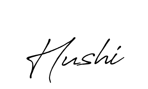 Create a beautiful signature design for name Hushi. With this signature (Antro_Vectra_Bolder) fonts, you can make a handwritten signature for free. Hushi signature style 7 images and pictures png