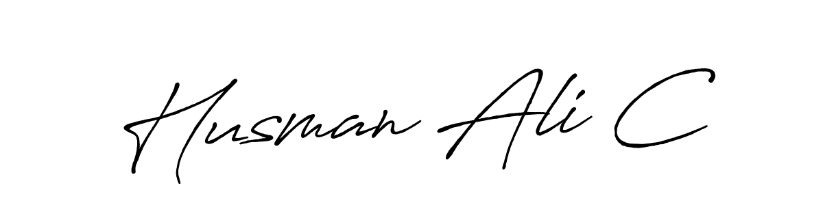 if you are searching for the best signature style for your name Husman Ali C. so please give up your signature search. here we have designed multiple signature styles  using Antro_Vectra_Bolder. Husman Ali C signature style 7 images and pictures png