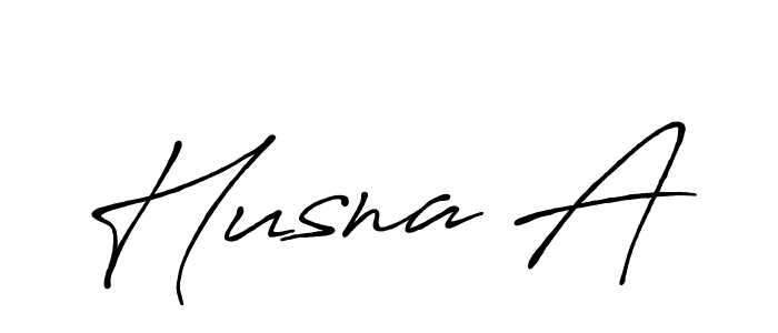 Husna A stylish signature style. Best Handwritten Sign (Antro_Vectra_Bolder) for my name. Handwritten Signature Collection Ideas for my name Husna A. Husna A signature style 7 images and pictures png