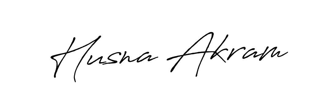 Husna Akram stylish signature style. Best Handwritten Sign (Antro_Vectra_Bolder) for my name. Handwritten Signature Collection Ideas for my name Husna Akram. Husna Akram signature style 7 images and pictures png