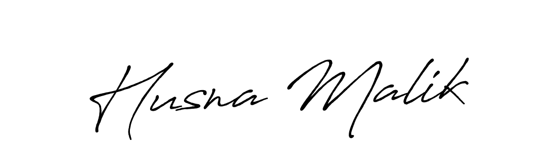 Make a beautiful signature design for name Husna Malik. With this signature (Antro_Vectra_Bolder) style, you can create a handwritten signature for free. Husna Malik signature style 7 images and pictures png