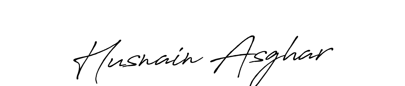 The best way (Antro_Vectra_Bolder) to make a short signature is to pick only two or three words in your name. The name Husnain Asghar include a total of six letters. For converting this name. Husnain Asghar signature style 7 images and pictures png