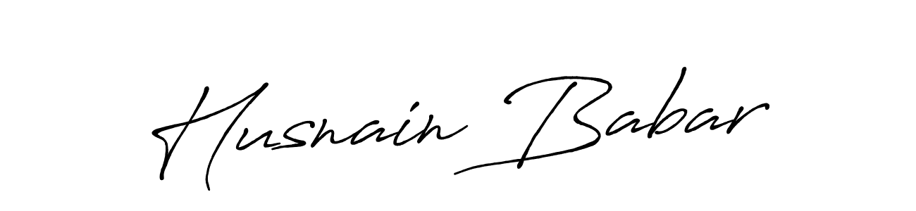 Also we have Husnain Babar name is the best signature style. Create professional handwritten signature collection using Antro_Vectra_Bolder autograph style. Husnain Babar signature style 7 images and pictures png