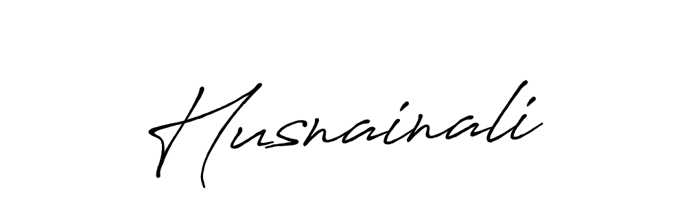 Make a beautiful signature design for name Husnainali. With this signature (Antro_Vectra_Bolder) style, you can create a handwritten signature for free. Husnainali signature style 7 images and pictures png