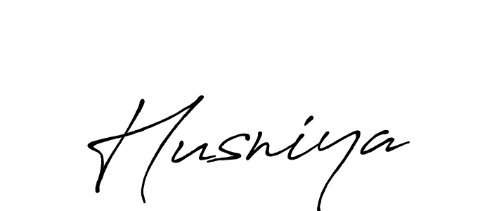 Use a signature maker to create a handwritten signature online. With this signature software, you can design (Antro_Vectra_Bolder) your own signature for name Husniya. Husniya signature style 7 images and pictures png