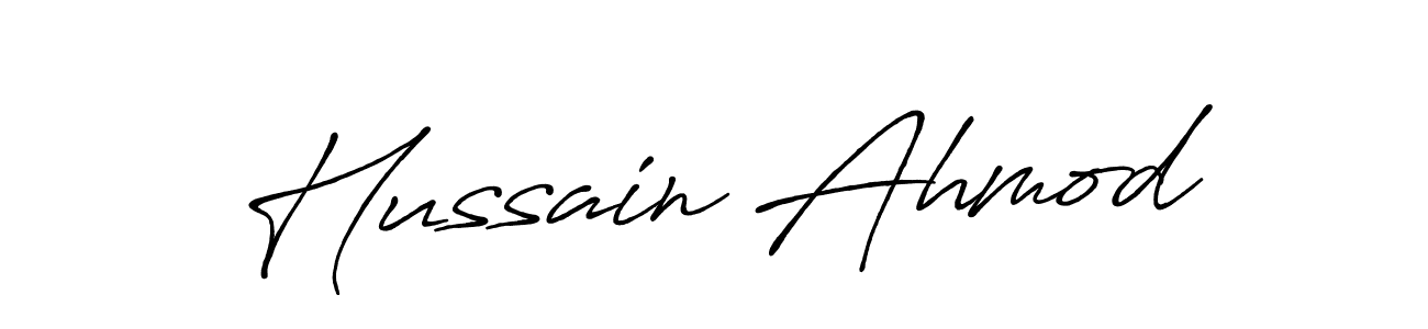 Use a signature maker to create a handwritten signature online. With this signature software, you can design (Antro_Vectra_Bolder) your own signature for name Hussain Ahmod. Hussain Ahmod signature style 7 images and pictures png