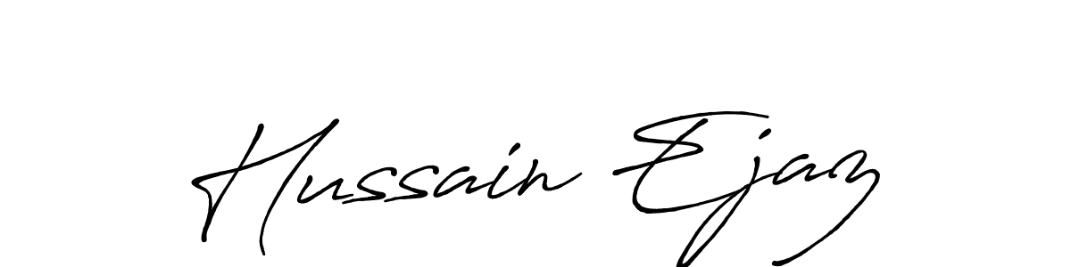 Also You can easily find your signature by using the search form. We will create Hussain Ejaz name handwritten signature images for you free of cost using Antro_Vectra_Bolder sign style. Hussain Ejaz signature style 7 images and pictures png