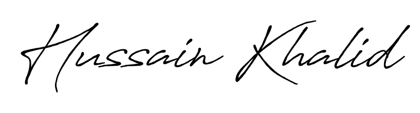Stand out with a creative autograph for Hussain Khalid. The Antro_Vectra_Bolder styling blends modern aesthetics with classic signature flourishes. Hussain Khalid signature style 7 images and pictures png
