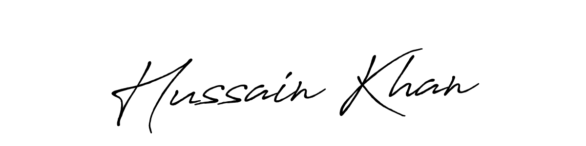 Hussain Khan stylish signature style. Best Handwritten Sign (Antro_Vectra_Bolder) for my name. Handwritten Signature Collection Ideas for my name Hussain Khan. Hussain Khan signature style 7 images and pictures png