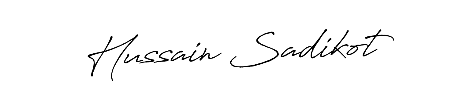 Hussain Sadikot stylish signature style. Best Handwritten Sign (Antro_Vectra_Bolder) for my name. Handwritten Signature Collection Ideas for my name Hussain Sadikot. Hussain Sadikot signature style 7 images and pictures png