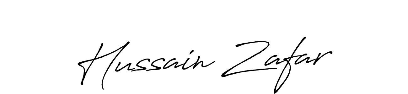 Make a beautiful signature design for name Hussain Zafar. With this signature (Antro_Vectra_Bolder) style, you can create a handwritten signature for free. Hussain Zafar signature style 7 images and pictures png