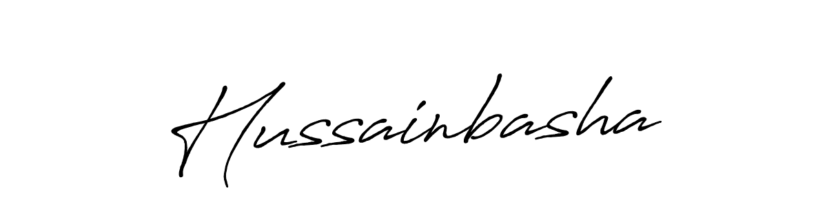 Hussainbasha stylish signature style. Best Handwritten Sign (Antro_Vectra_Bolder) for my name. Handwritten Signature Collection Ideas for my name Hussainbasha. Hussainbasha signature style 7 images and pictures png