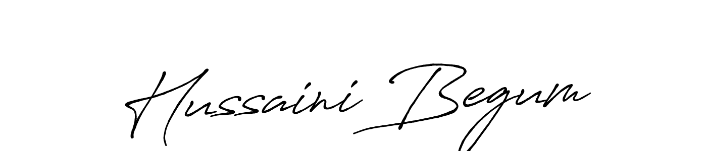 Use a signature maker to create a handwritten signature online. With this signature software, you can design (Antro_Vectra_Bolder) your own signature for name Hussaini Begum. Hussaini Begum signature style 7 images and pictures png
