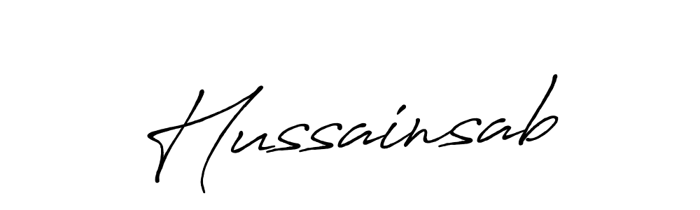 Use a signature maker to create a handwritten signature online. With this signature software, you can design (Antro_Vectra_Bolder) your own signature for name Hussainsab. Hussainsab signature style 7 images and pictures png