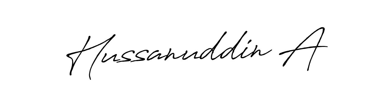 if you are searching for the best signature style for your name Hussanuddin A. so please give up your signature search. here we have designed multiple signature styles  using Antro_Vectra_Bolder. Hussanuddin A signature style 7 images and pictures png