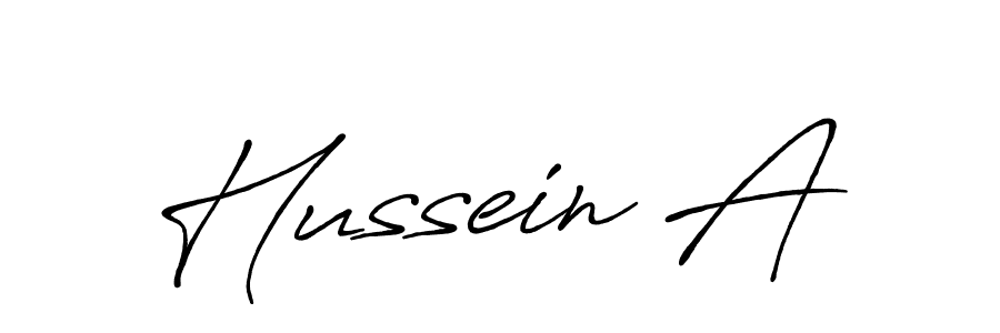 Design your own signature with our free online signature maker. With this signature software, you can create a handwritten (Antro_Vectra_Bolder) signature for name Hussein A. Hussein A signature style 7 images and pictures png