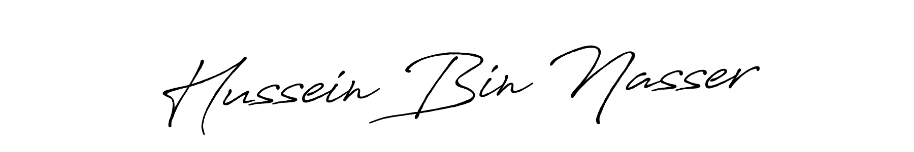 Antro_Vectra_Bolder is a professional signature style that is perfect for those who want to add a touch of class to their signature. It is also a great choice for those who want to make their signature more unique. Get Hussein Bin Nasser name to fancy signature for free. Hussein Bin Nasser signature style 7 images and pictures png