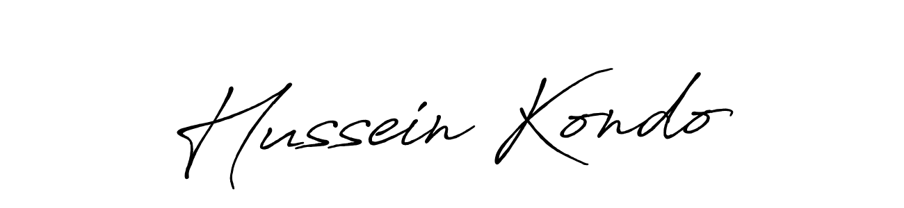 Make a beautiful signature design for name Hussein Kondo. With this signature (Antro_Vectra_Bolder) style, you can create a handwritten signature for free. Hussein Kondo signature style 7 images and pictures png