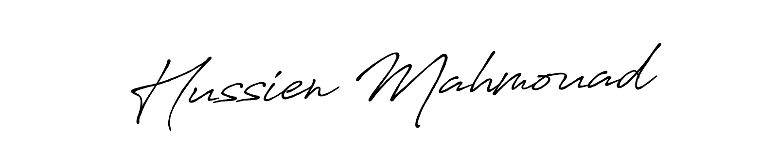 Also we have Hussien Mahmouad name is the best signature style. Create professional handwritten signature collection using Antro_Vectra_Bolder autograph style. Hussien Mahmouad signature style 7 images and pictures png