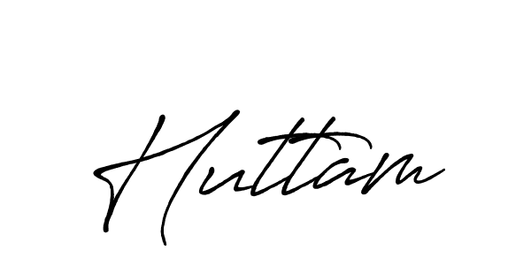 Huttam stylish signature style. Best Handwritten Sign (Antro_Vectra_Bolder) for my name. Handwritten Signature Collection Ideas for my name Huttam. Huttam signature style 7 images and pictures png