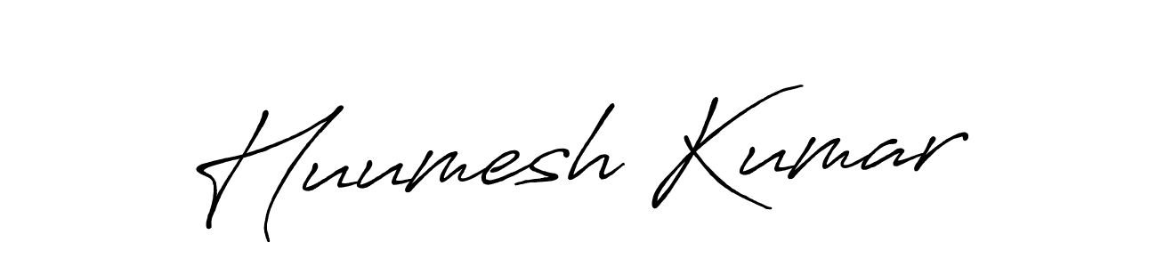 Use a signature maker to create a handwritten signature online. With this signature software, you can design (Antro_Vectra_Bolder) your own signature for name Huumesh Kumar. Huumesh Kumar signature style 7 images and pictures png