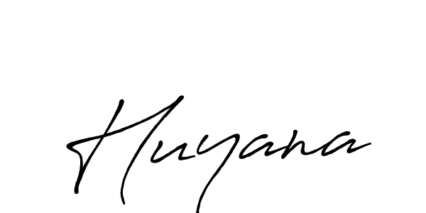 How to make Huyana signature? Antro_Vectra_Bolder is a professional autograph style. Create handwritten signature for Huyana name. Huyana signature style 7 images and pictures png