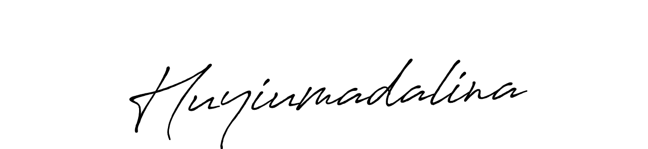 The best way (Antro_Vectra_Bolder) to make a short signature is to pick only two or three words in your name. The name Huyiumadalina include a total of six letters. For converting this name. Huyiumadalina signature style 7 images and pictures png