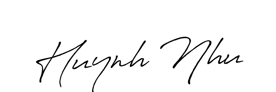 Antro_Vectra_Bolder is a professional signature style that is perfect for those who want to add a touch of class to their signature. It is also a great choice for those who want to make their signature more unique. Get Huynh Nhu name to fancy signature for free. Huynh Nhu signature style 7 images and pictures png