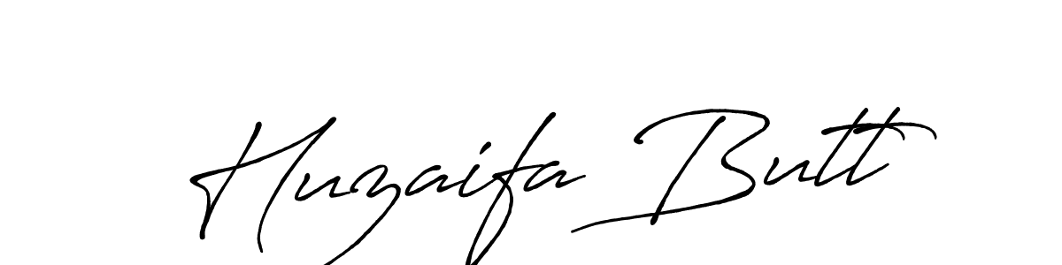 Make a beautiful signature design for name Huzaifa Butt. With this signature (Antro_Vectra_Bolder) style, you can create a handwritten signature for free. Huzaifa Butt signature style 7 images and pictures png
