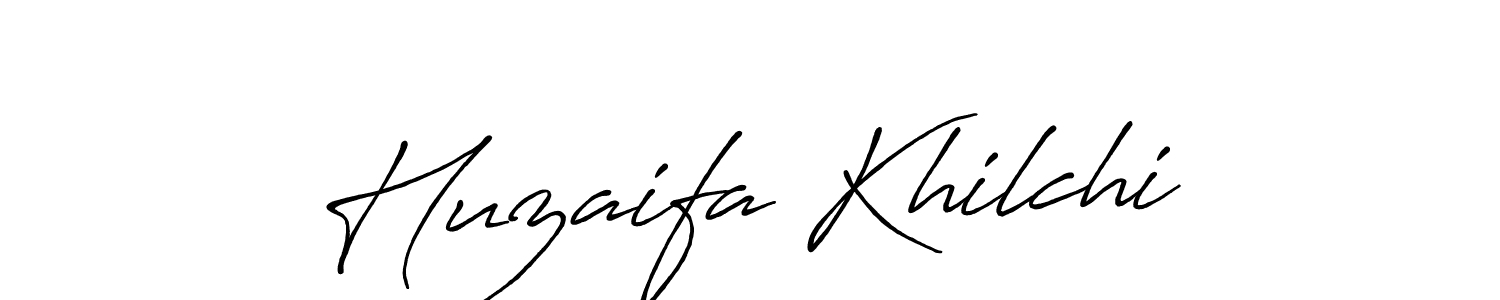 Also we have Huzaifa Khilchi name is the best signature style. Create professional handwritten signature collection using Antro_Vectra_Bolder autograph style. Huzaifa Khilchi signature style 7 images and pictures png