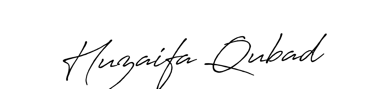 How to make Huzaifa Qubad name signature. Use Antro_Vectra_Bolder style for creating short signs online. This is the latest handwritten sign. Huzaifa Qubad signature style 7 images and pictures png