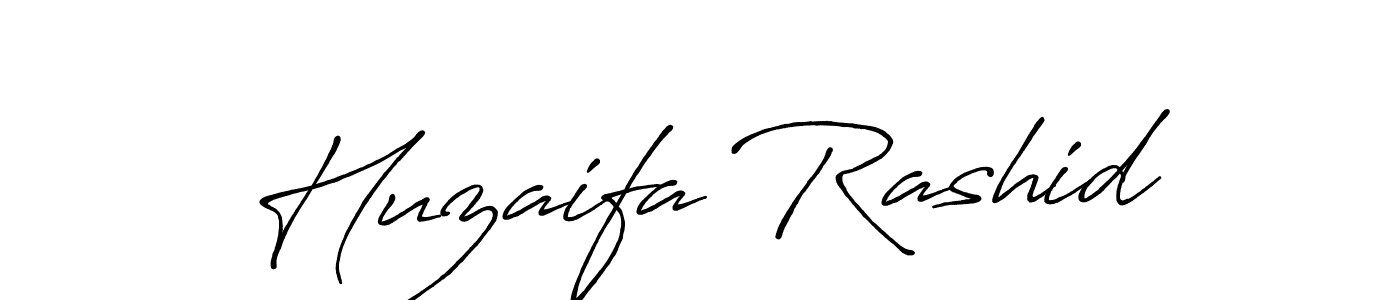 Make a beautiful signature design for name Huzaifa Rashid. With this signature (Antro_Vectra_Bolder) style, you can create a handwritten signature for free. Huzaifa Rashid signature style 7 images and pictures png