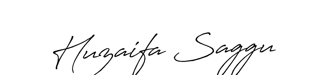 Also we have Huzaifa Saggu name is the best signature style. Create professional handwritten signature collection using Antro_Vectra_Bolder autograph style. Huzaifa Saggu signature style 7 images and pictures png