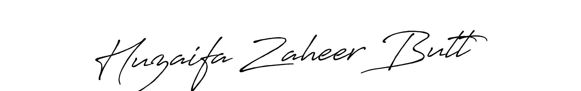 Make a beautiful signature design for name Huzaifa Zaheer Butt. With this signature (Antro_Vectra_Bolder) style, you can create a handwritten signature for free. Huzaifa Zaheer Butt signature style 7 images and pictures png
