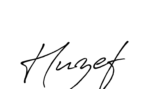 Create a beautiful signature design for name Huzef. With this signature (Antro_Vectra_Bolder) fonts, you can make a handwritten signature for free. Huzef signature style 7 images and pictures png