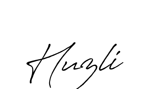 You should practise on your own different ways (Antro_Vectra_Bolder) to write your name (Huzli) in signature. don't let someone else do it for you. Huzli signature style 7 images and pictures png