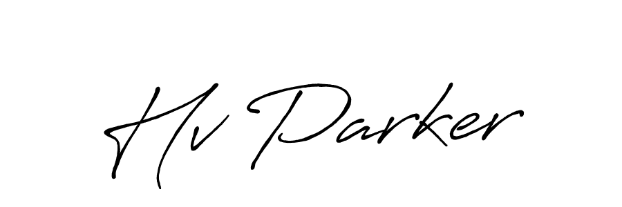 Similarly Antro_Vectra_Bolder is the best handwritten signature design. Signature creator online .You can use it as an online autograph creator for name Hv Parker. Hv Parker signature style 7 images and pictures png