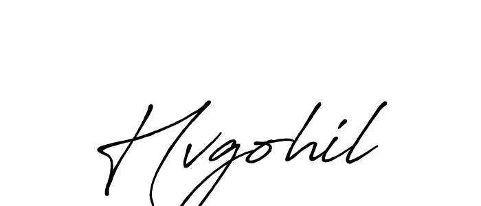 Make a beautiful signature design for name Hvgohil. With this signature (Antro_Vectra_Bolder) style, you can create a handwritten signature for free. Hvgohil signature style 7 images and pictures png