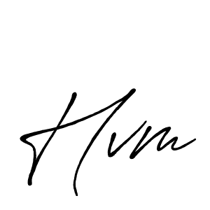 Create a beautiful signature design for name Hvm. With this signature (Antro_Vectra_Bolder) fonts, you can make a handwritten signature for free. Hvm signature style 7 images and pictures png